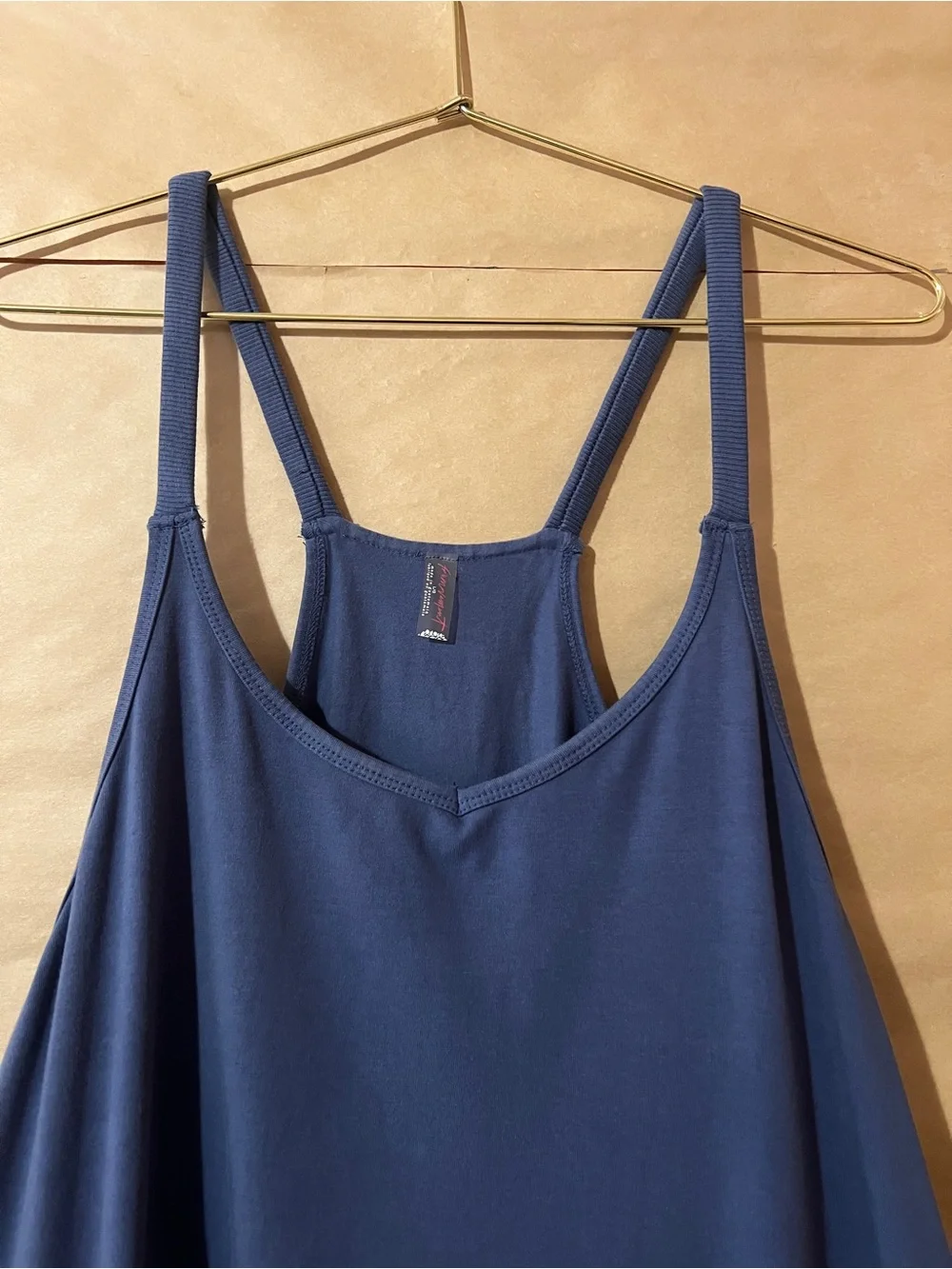 Free People Movement Hot Shot Mini Dress Romper Playsuit Blue Indigo Size L